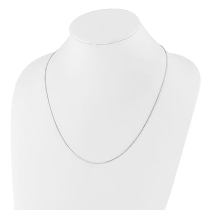 3 Inch Sterling Silver Rh Plt Adjustable 1mm D/C Square Snake Chain Necklace