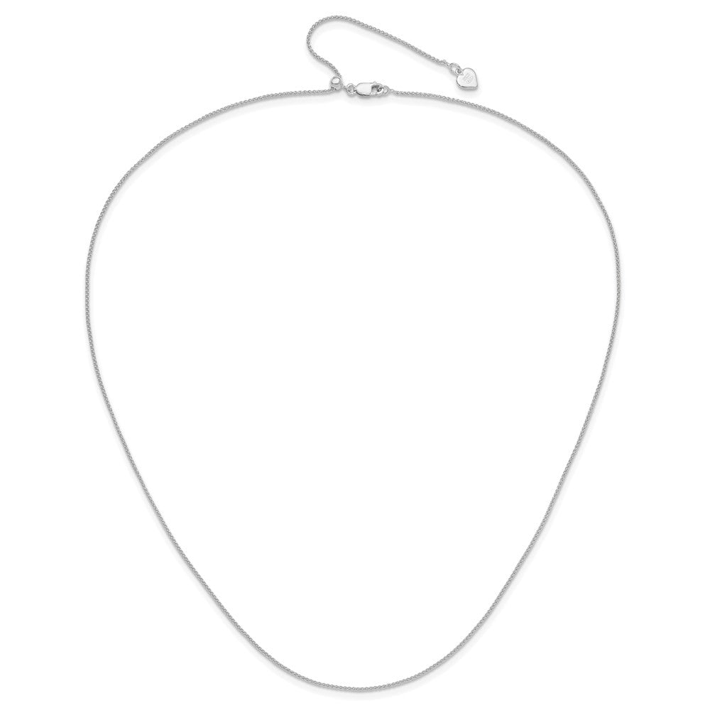 Sterling Silver Adjustable 1mm Spiga Chain Necklace