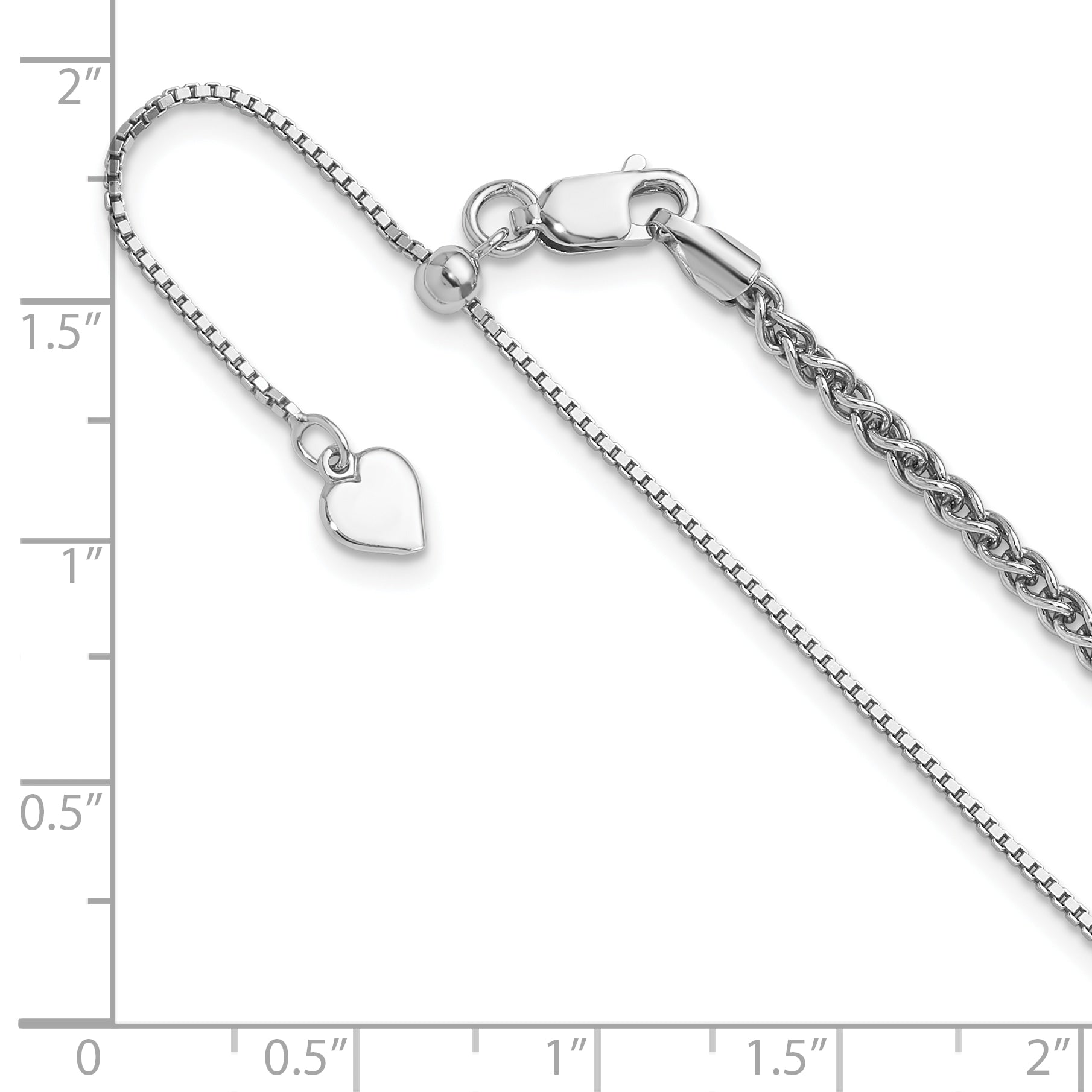 30 Inch Sterling Silver Adjustable 2.5mm Wheat Chain Necklace