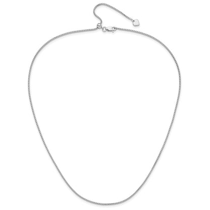 Sterling Silver Adjustable 1.4mm Popcorn Chain Necklace