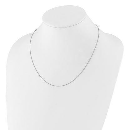3 Inch Sterling Silver Rh Plated Adjustable .95mm Rolo Chain Necklace