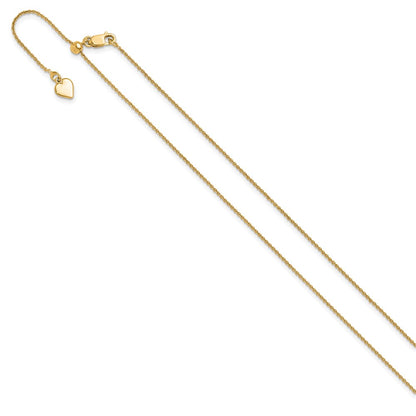 Gold Plated Sterling Silver Adjustable .95mm Rolo Chain Necklace