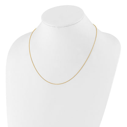 Gold Plated Sterling Silver Adjustable .95mm Rolo Chain Necklace