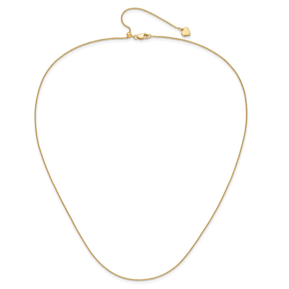 Gold Plated Sterling Silver Adjustable .95mm Rolo Chain Necklace