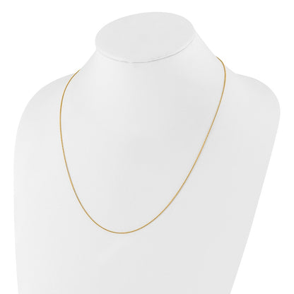 Gold Plated Sterling Silver Adjustable .95mm Rolo Chain Necklace