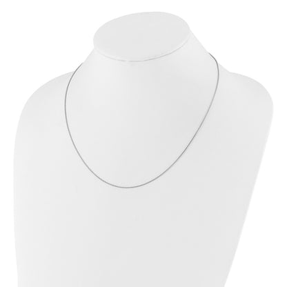 Sterling Silver Adjustable .95mm Round Box Chain Necklace