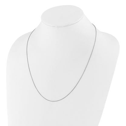 Sterling Silver Adjustable .95mm Round Box Chain Necklace