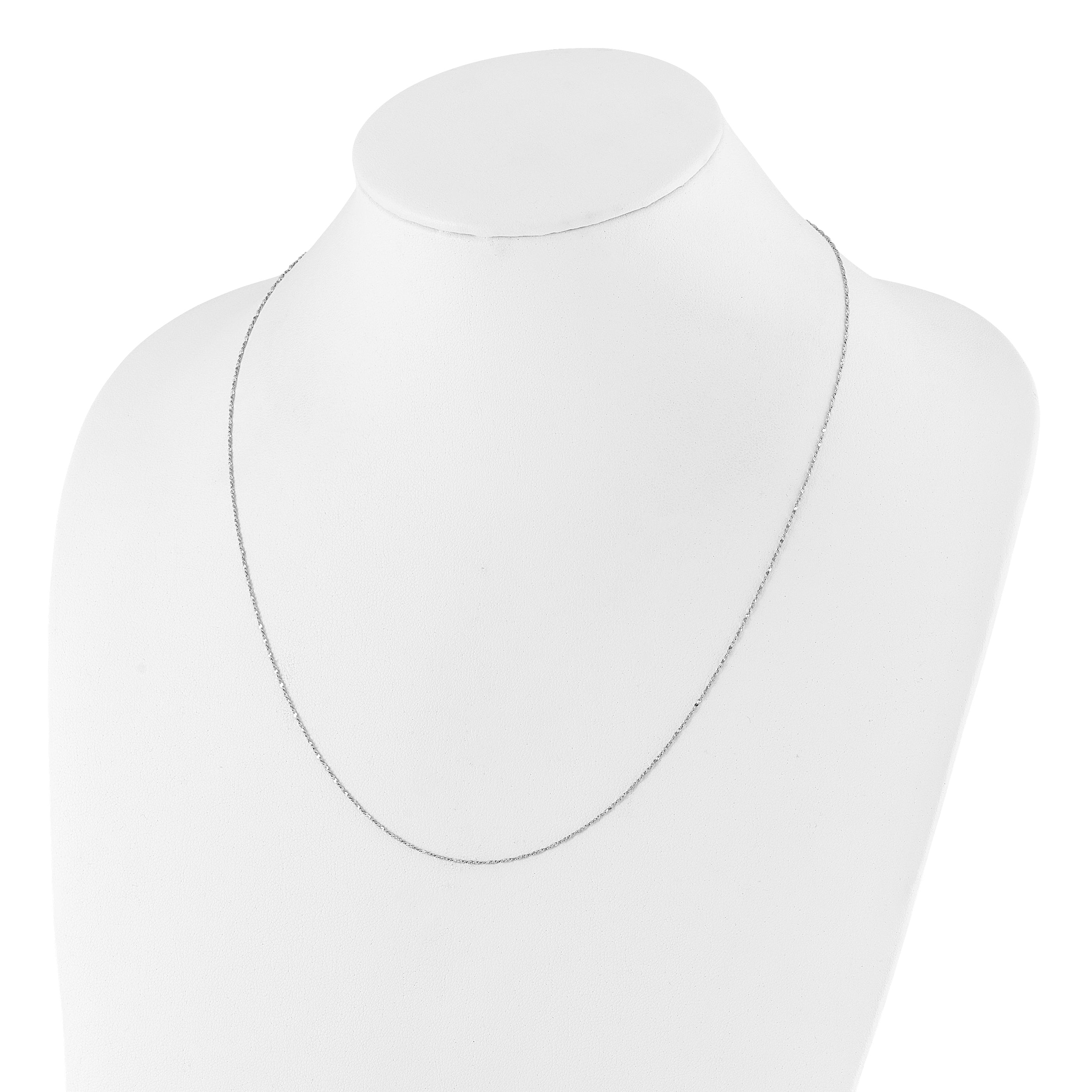 30 Inch Sterling Silver Adjustable .95mm Singapore Chain Necklace