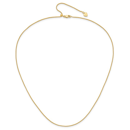3 Inch Gold Plated Sterling Silver Adjustable 1mm Spiga Chain Necklace