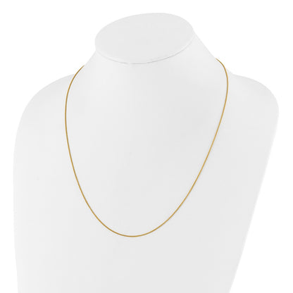 3 Inch Gold Plated Sterling Silver Adjustable 1mm Spiga Chain Necklace
