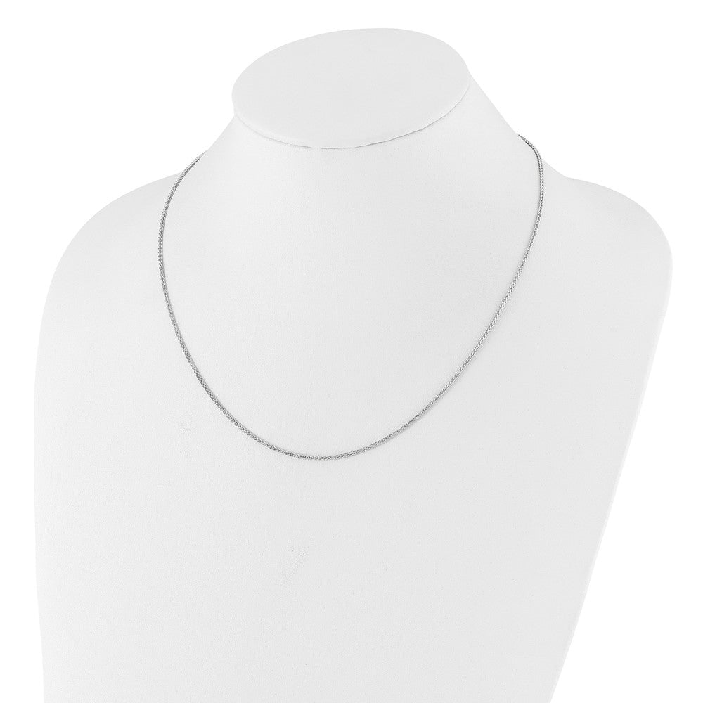 Sterling Silver Adjustable 1.5mm Spiga Chain Necklace