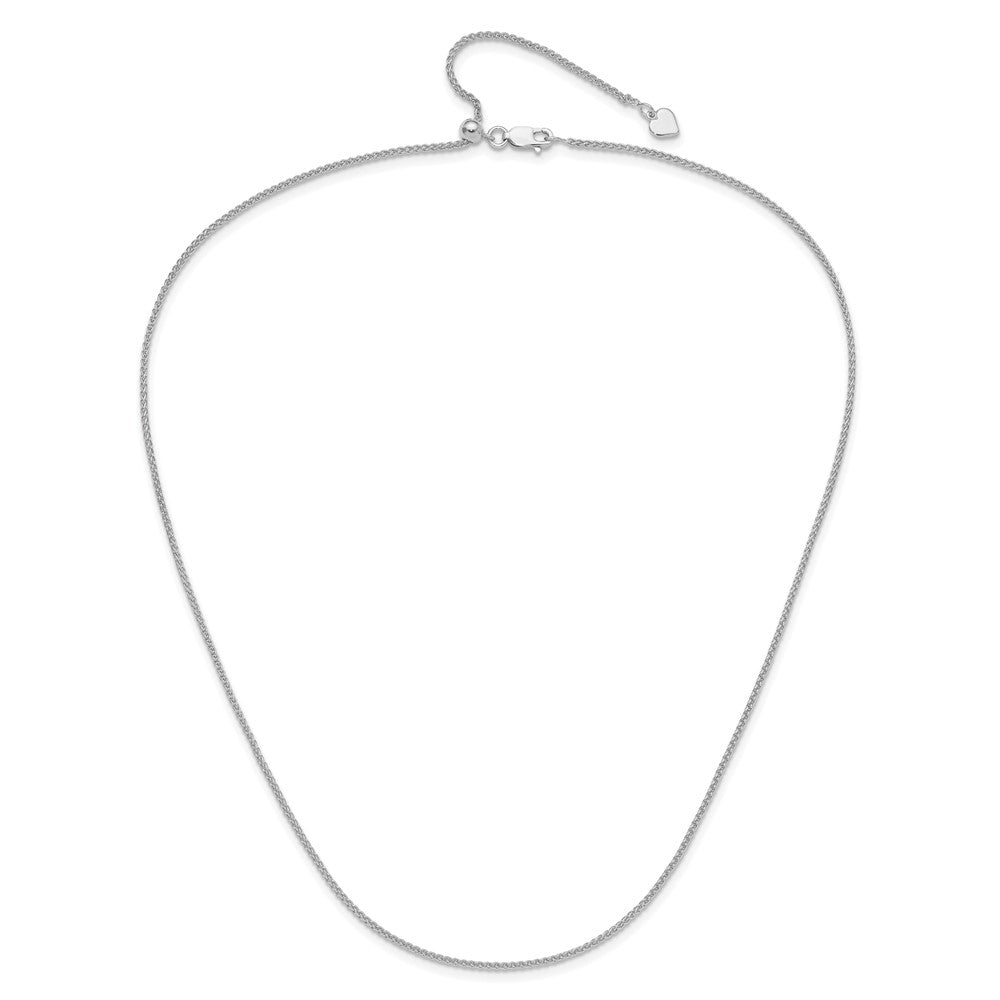 Sterling Silver Adjustable 1.5mm Spiga Chain Necklace