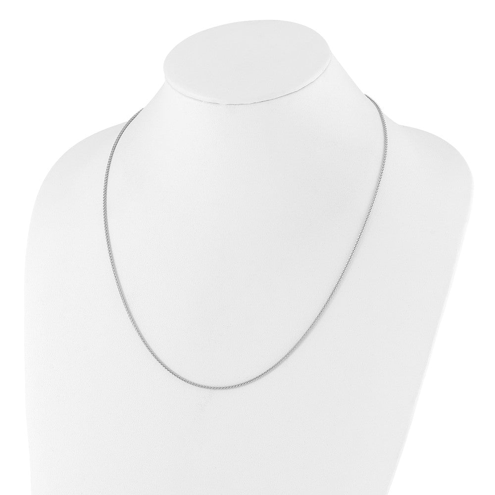 Sterling Silver Adjustable 1.5mm Spiga Chain Necklace
