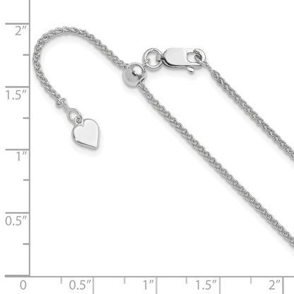 Sterling Silver Adjustable 1.5mm Spiga Chain Necklace