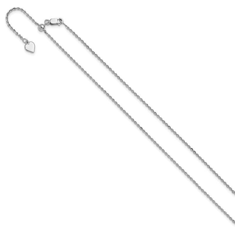 22 Inch Sterling Silver Adjustable 1.75mm Cable Chain Necklace