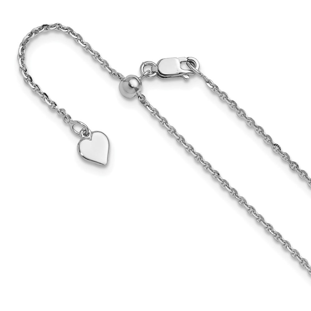 Sterling Silver Adjustable 1.75mm Cable Chain Necklace