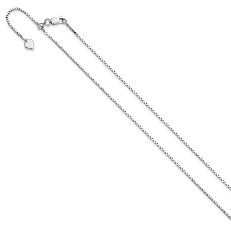 Sterling Silver Adjustable 1.15mm Box Chain Necklace