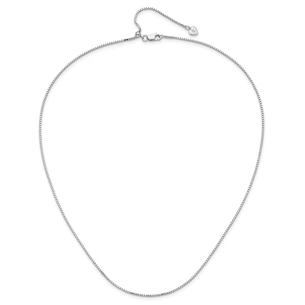 Sterling Silver Adjustable 1.15mm Box Chain Necklace
