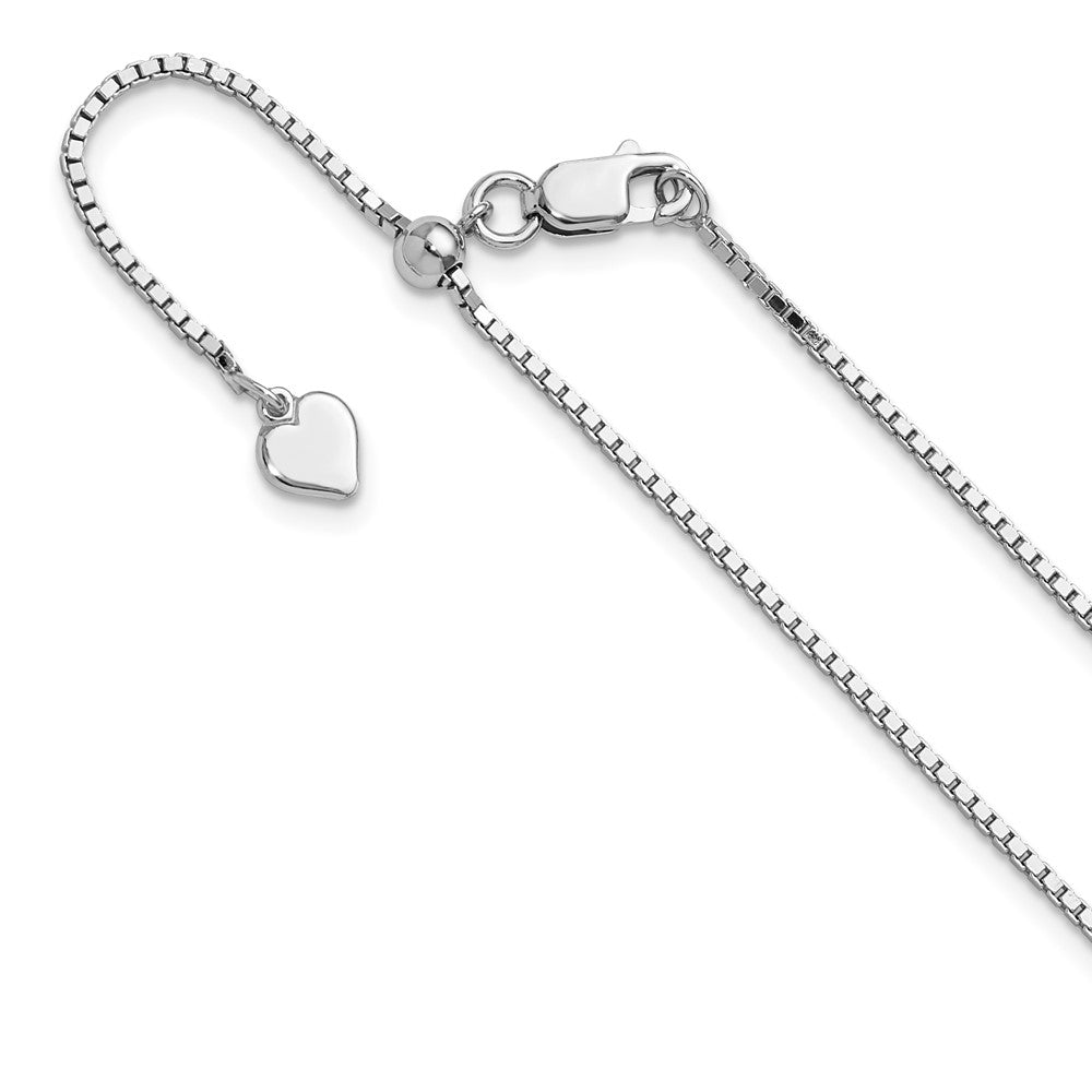 Sterling Silver Adjustable 1.15mm Box Chain Necklace