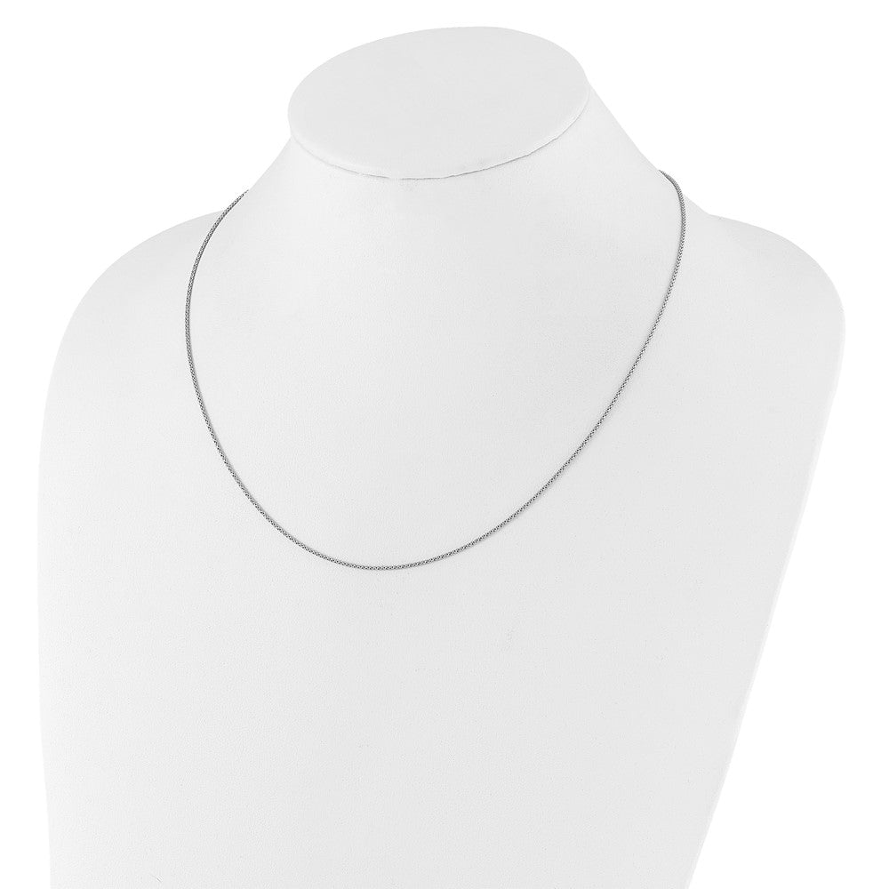 Sterling Silver Adjustable 1.2mm Popcorn Chain Necklace
