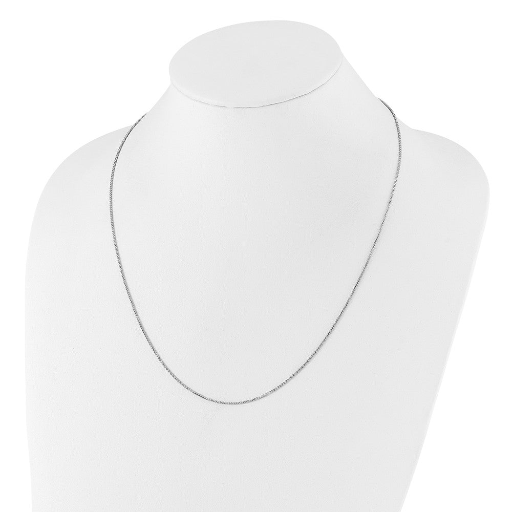Sterling Silver Adjustable 1.2mm Popcorn Chain Necklace