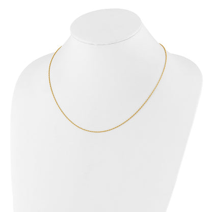Sterling Silver Gold-Plated Adjustable 1.2mm D/C Rope Chain Necklace