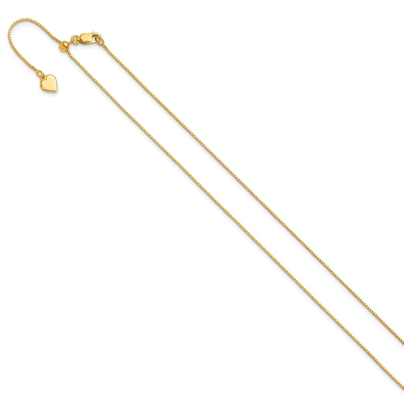 30 Inch Sterling Silver Gold-Plated Adjustable .85mm Box Chain Necklace