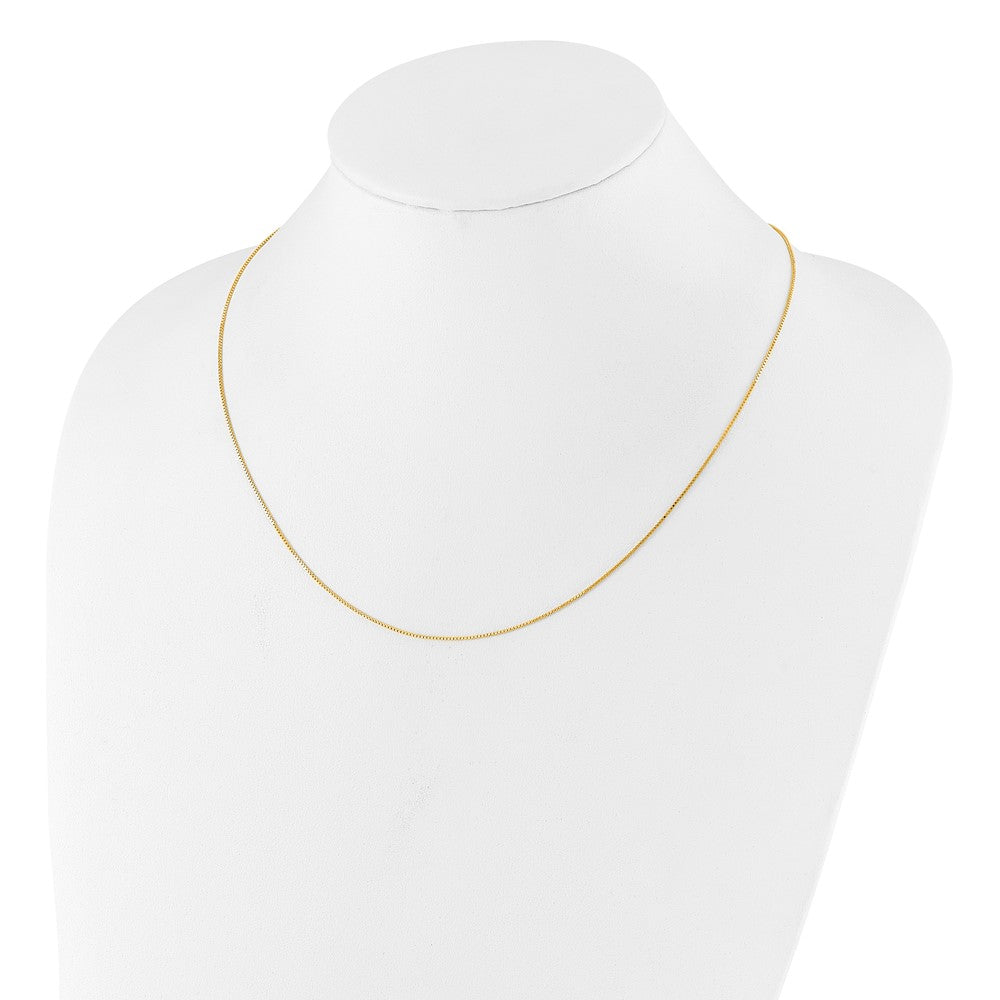 30 Inch Sterling Silver Gold-Plated Adjustable .85mm Box Chain Necklace