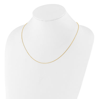 30 Inch Sterling Silver Gold-Plated Adjustable .85mm Box Chain Necklace