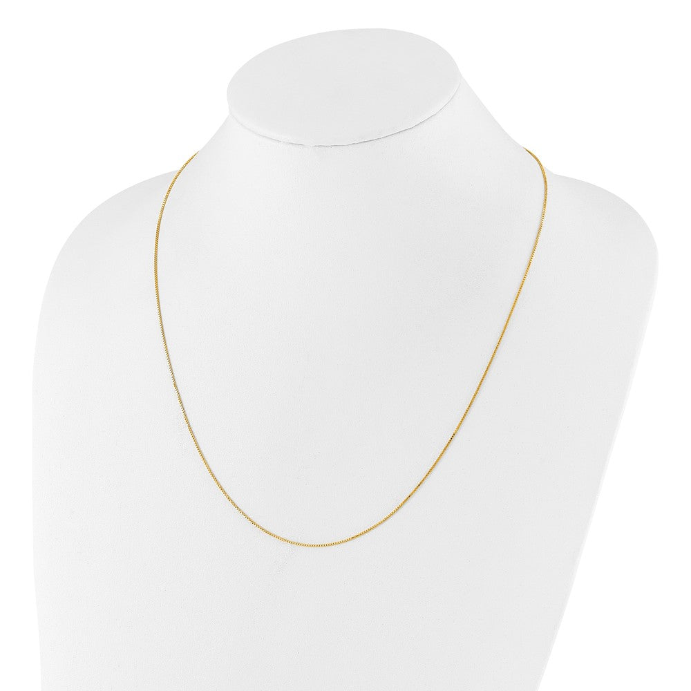 30 Inch Sterling Silver Gold-Plated Adjustable .85mm Box Chain Necklace