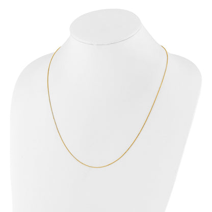 30 Inch Sterling Silver Gold-Plated Adjustable .85mm Box Chain Necklace