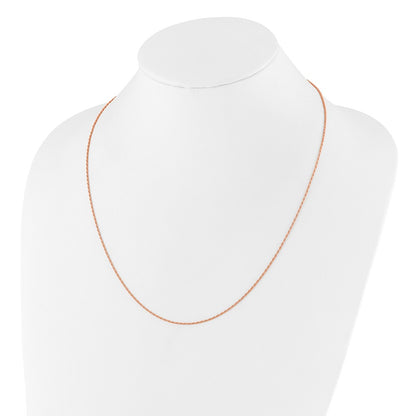 30 Inch Sterling Silver Rose Gold-Plated Adjustable 1.2mm D/C Rope Chain Necklace