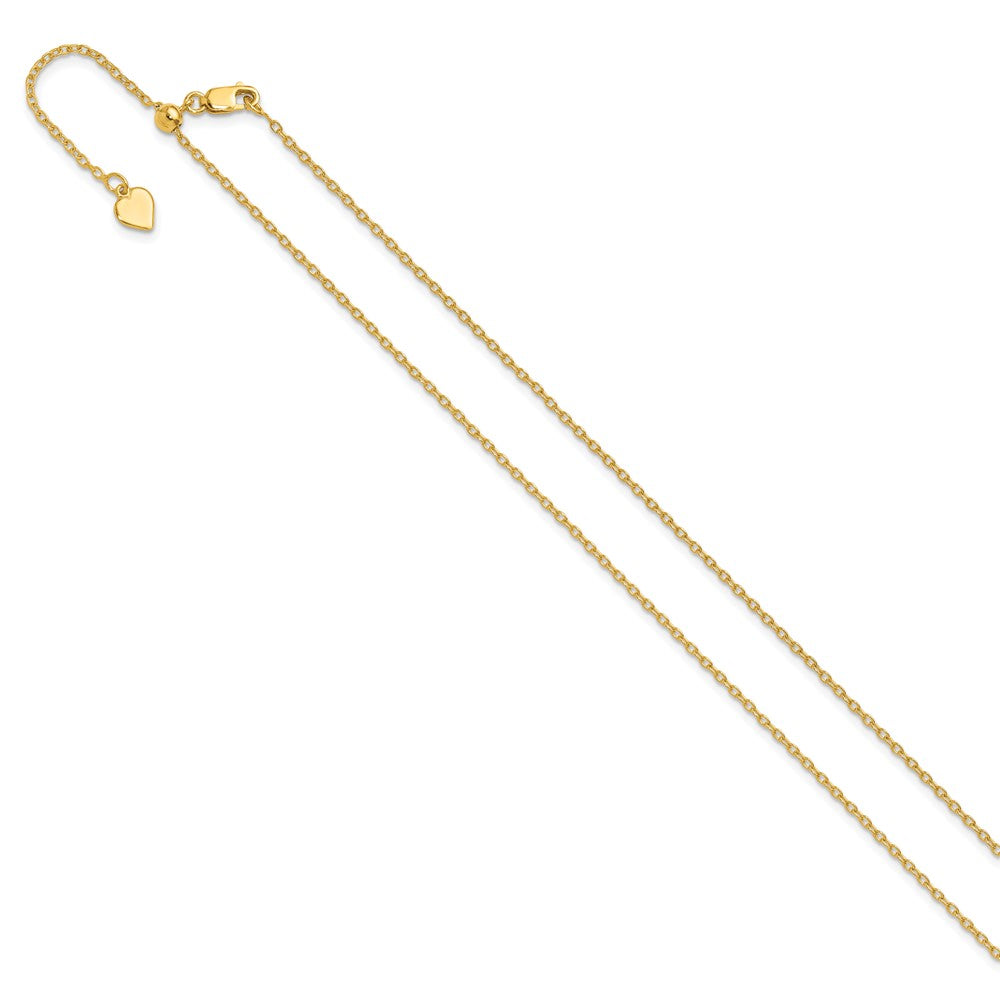 30 Inch Sterling Silver Gold-Plated Adjustable 1.4mm Cable Chain Necklace