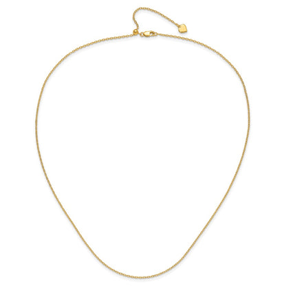 Sterling Silver Gold-Plated Adjustable 1.4mm Cable Chain Necklace