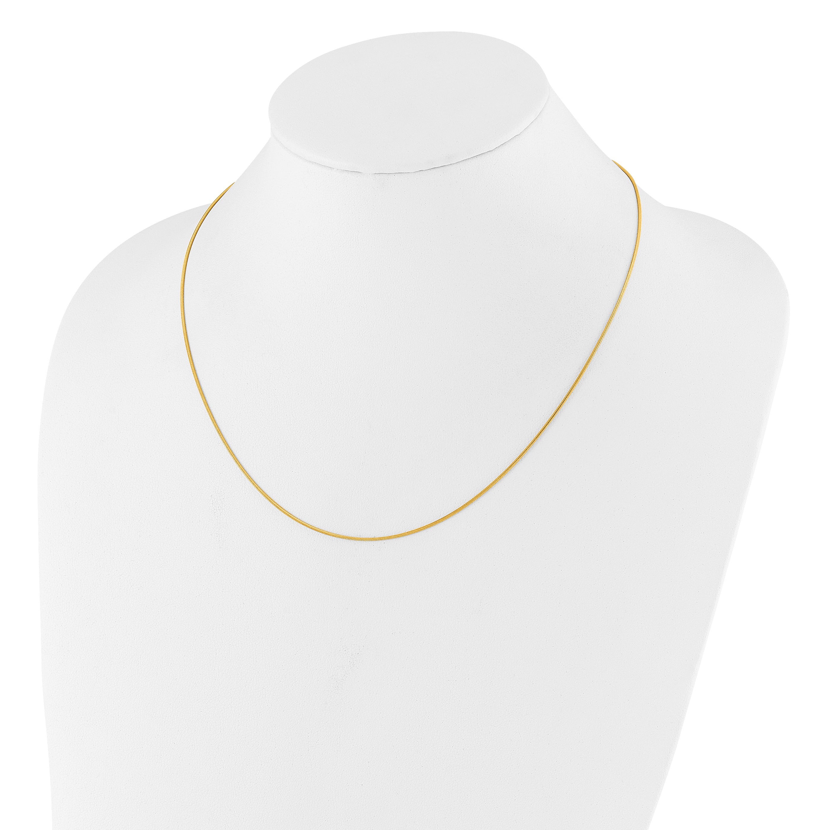 Sterling Silver Gold-Plated Adjustable .95mm Snake Chain Necklace