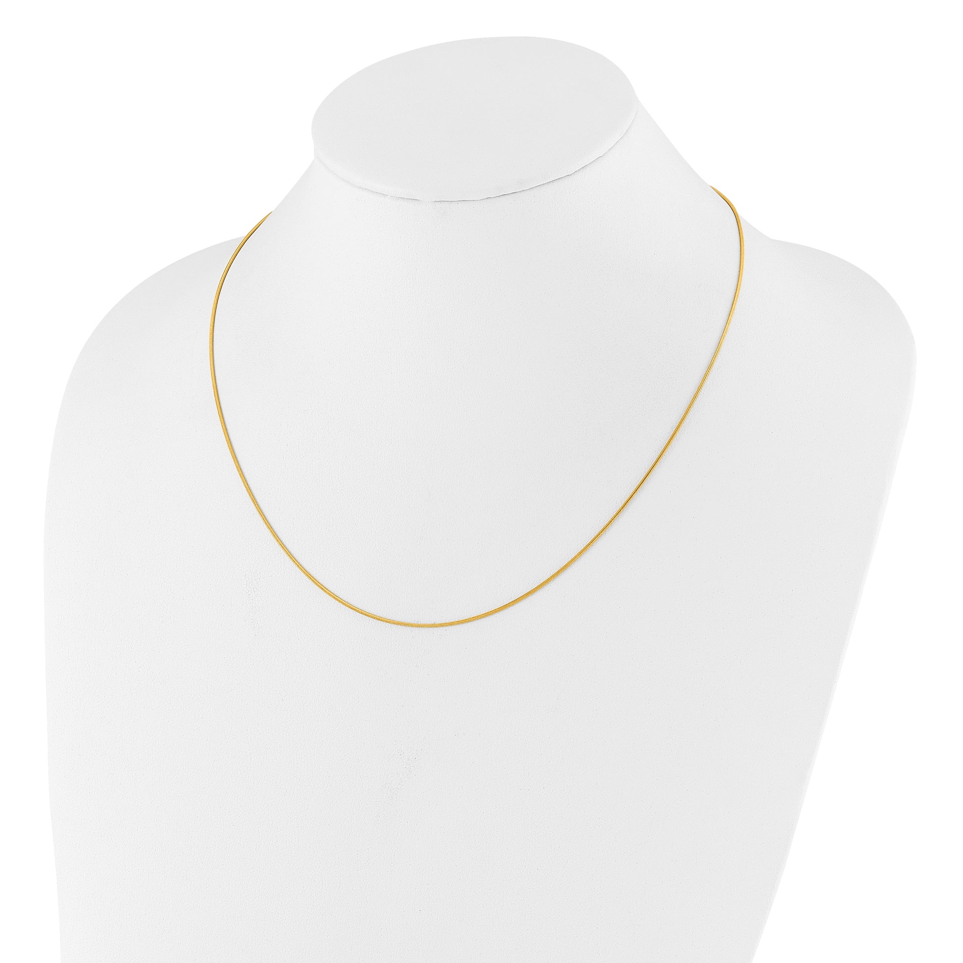 Sterling Silver Gold-Plated Adjustable .95mm Snake Chain Necklace
