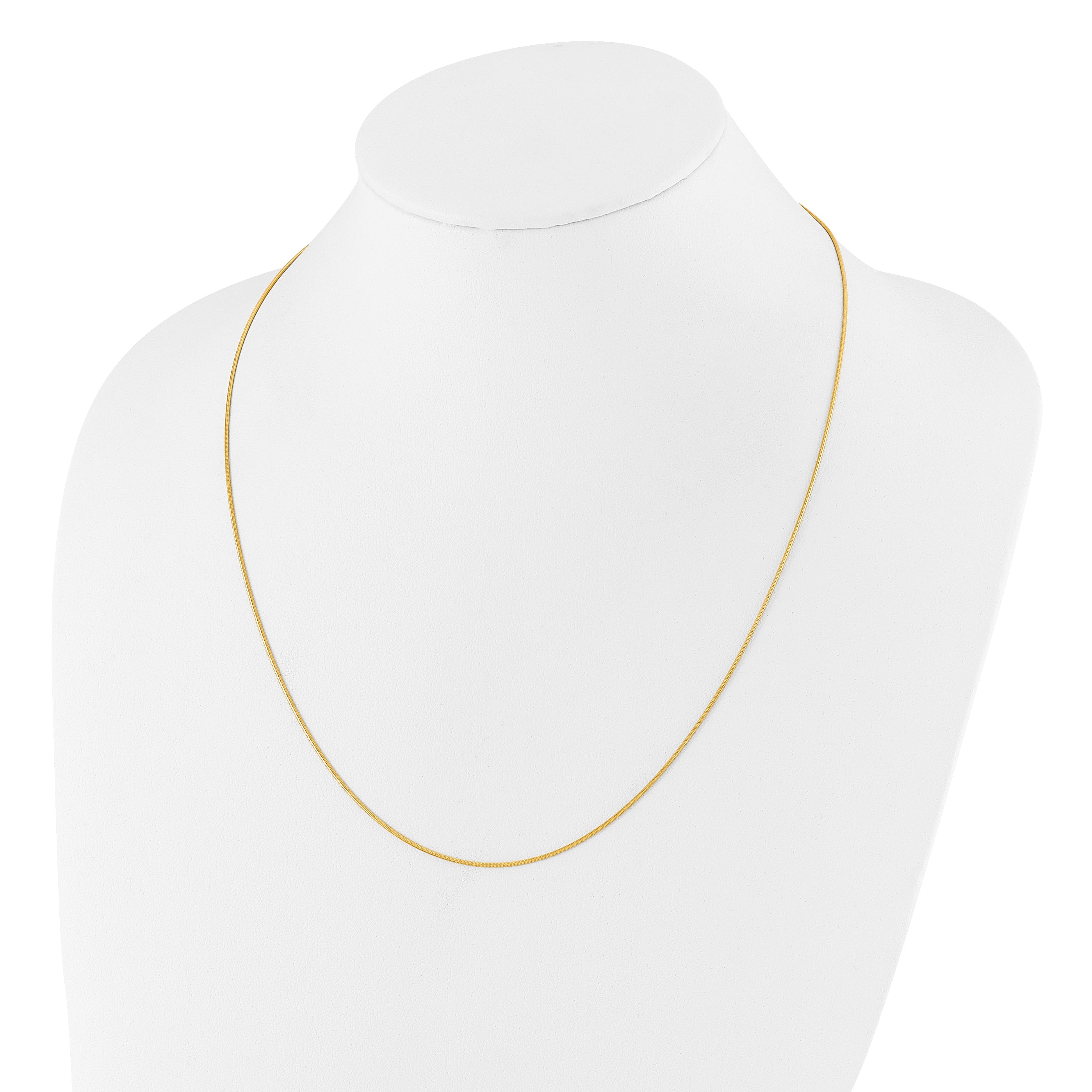 Sterling Silver Gold-Plated Adjustable .95mm Snake Chain Necklace