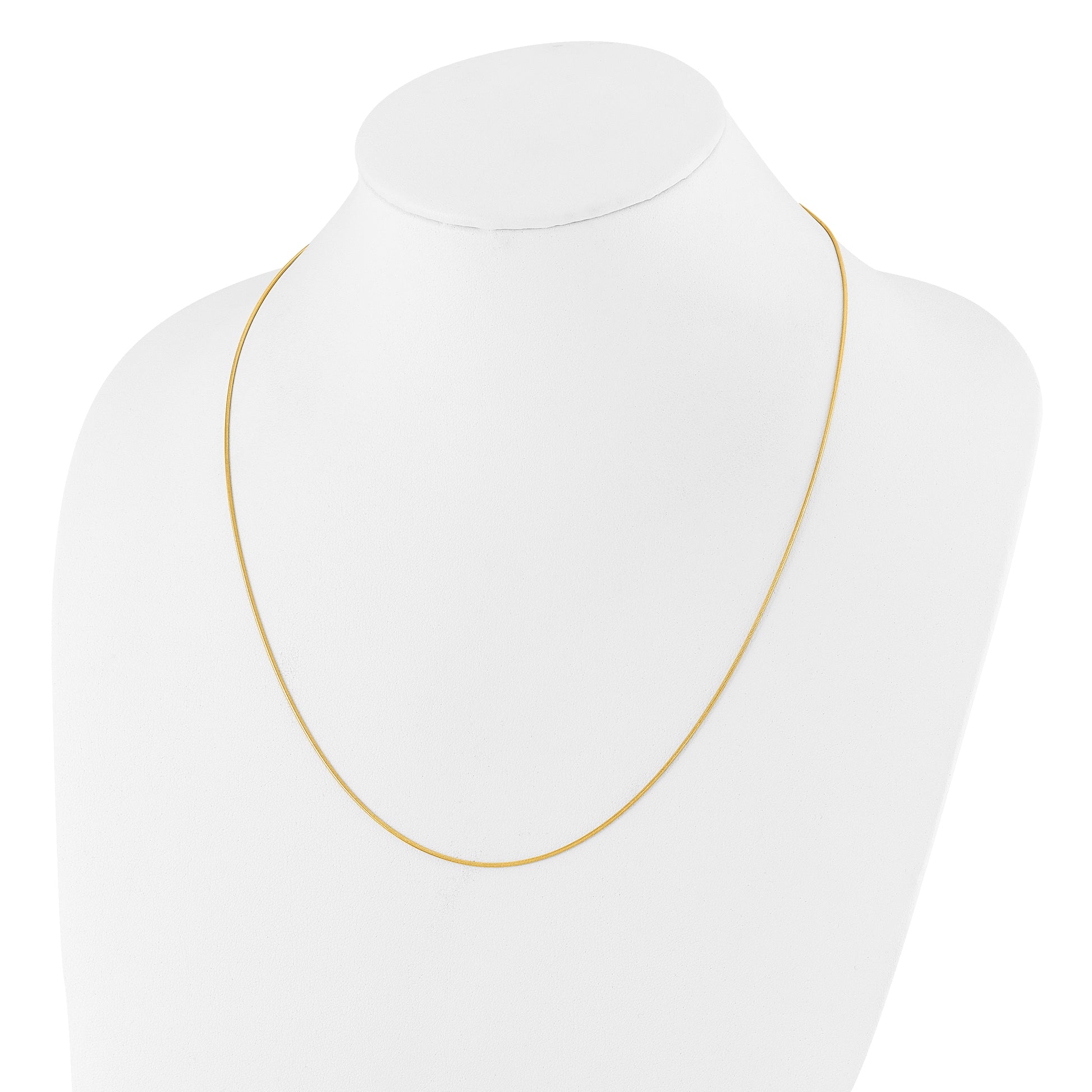 Sterling Silver Gold-Plated Adjustable .95mm Snake Chain Necklace