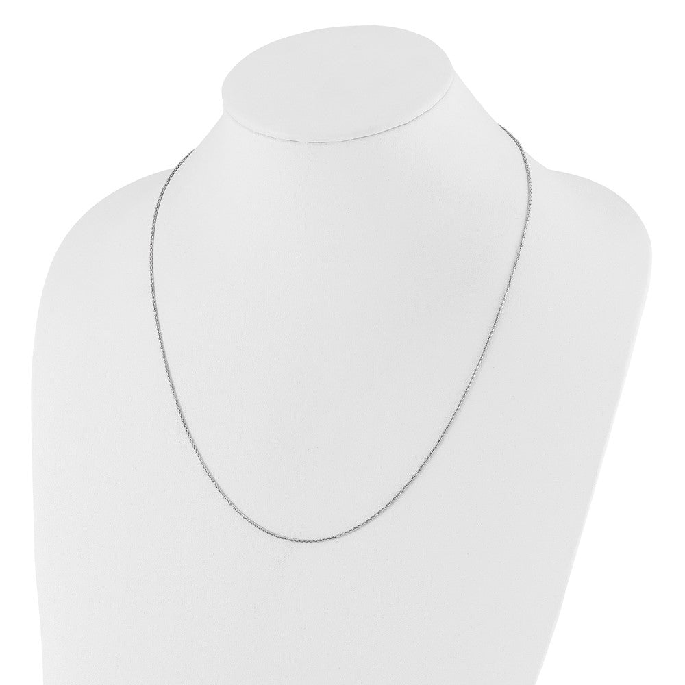 Sterling Silver Adjustable 1.1mm D/C Spiga Chain Necklace