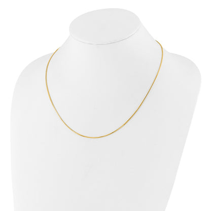 Gold Plated Sterling Silver Adjustable 1.2mm D/C Square Snake Chai