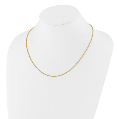 Gold Plated Sterling Silver Adjustable 1.6mm Spiga Chain Necklace