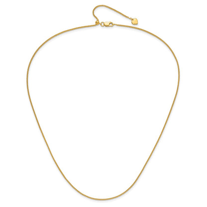 Sterling Silver Adjustable Gold-Plated 1.3mm Spiga Chain Necklace