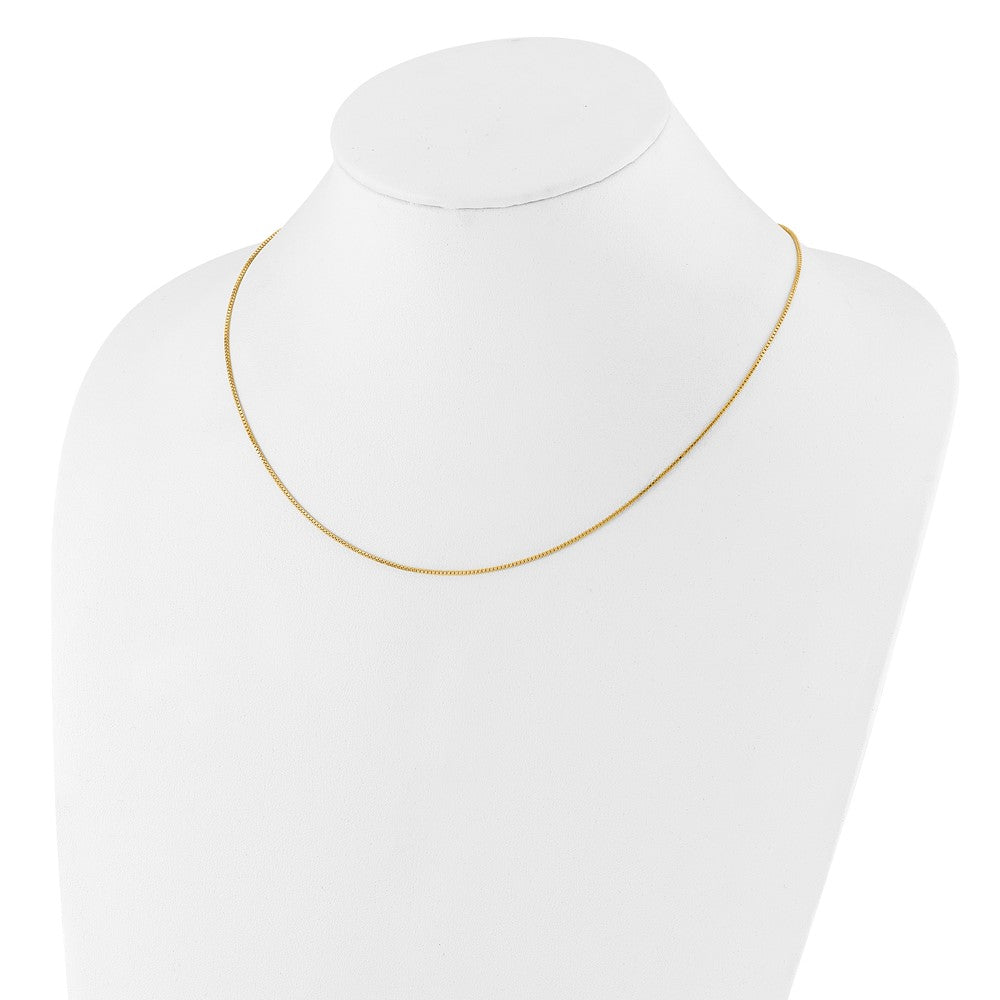 Sterling Silver Gold-Plated Adjustable .95mm Box Chain Necklace