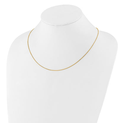 Sterling Silver Gold-Plated Adjustable .95mm Box Chain Necklace