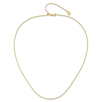 Sterling Silver Gold-Plated Adjustable .95mm Box Chain Necklace