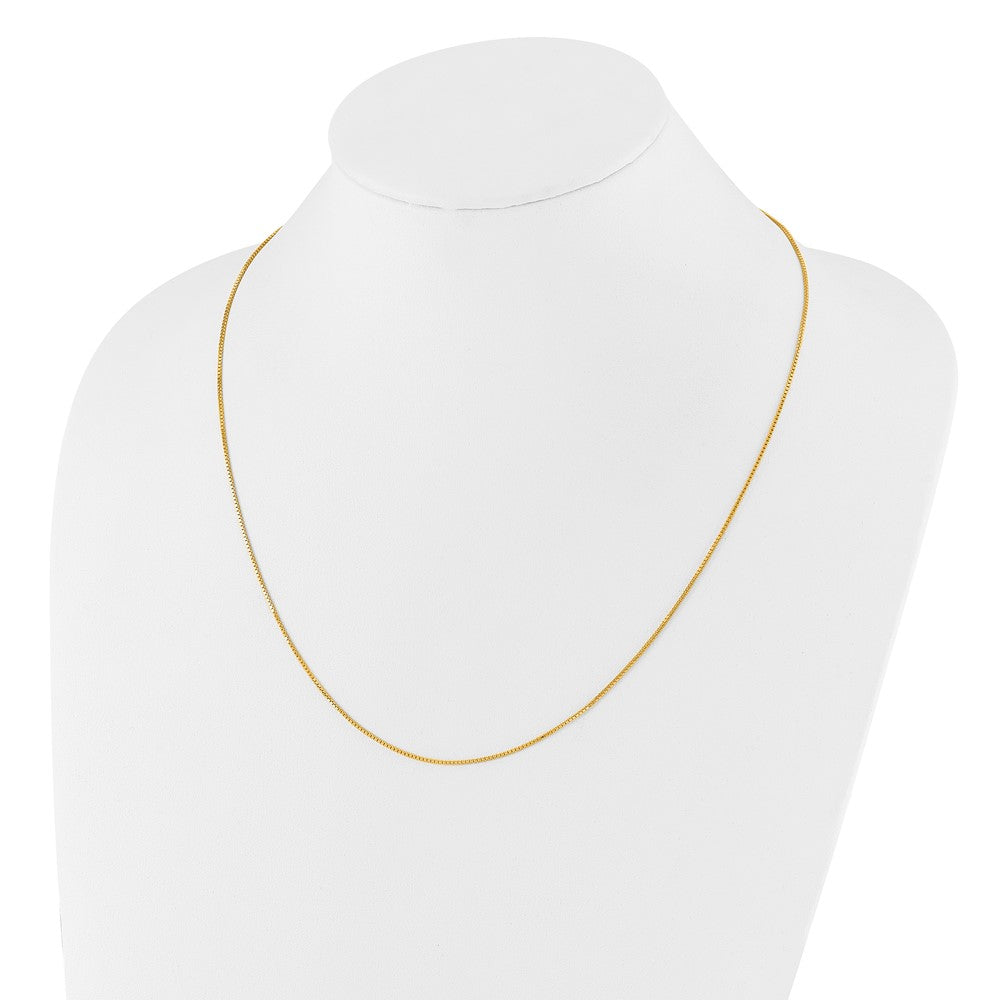 Sterling Silver Gold-Plated Adjustable .95mm Box Chain Necklace