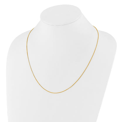 Sterling Silver Gold-Plated Adjustable .95mm Box Chain Necklace