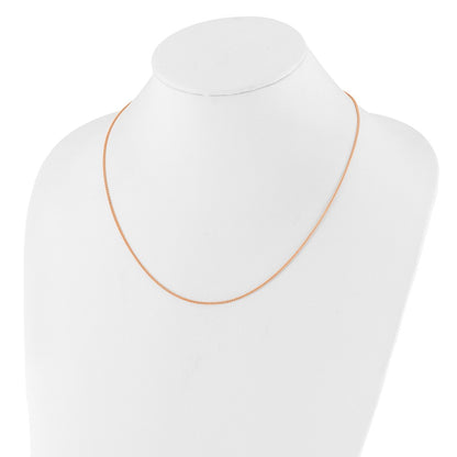 Sterling Silver Adjustable Rose Gold-Plated 1.3mm Spiga Chain Necklace