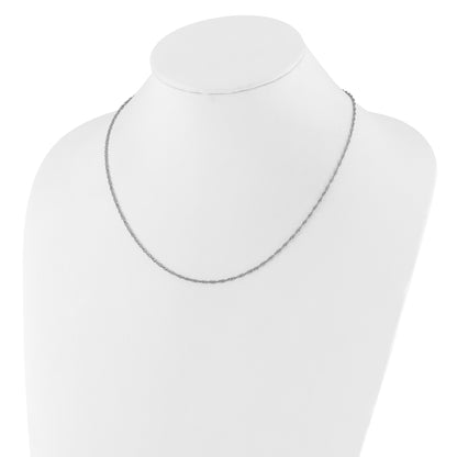 22 Inch Sterling Silver Adjustable 1.6mm Singapore Chain Necklace