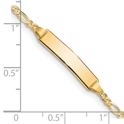 5.5 Inch 14K Baby Figaro Id Bracelet
